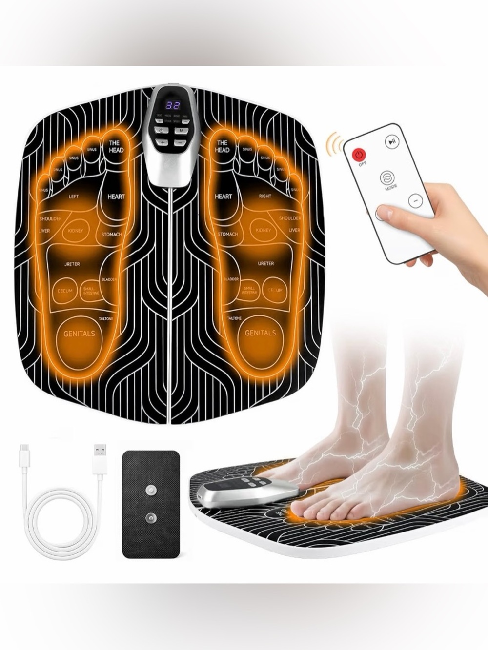 Ems foot massager for improve and facilitate muscle performance